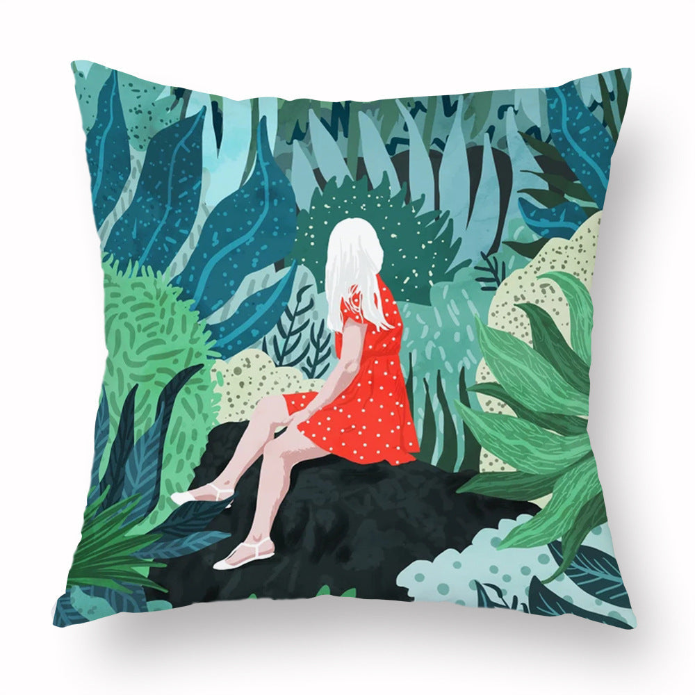 KTX-453779 Simple Printed Pillowcase in Multiple Colors, Soft Chemical Fiber Material