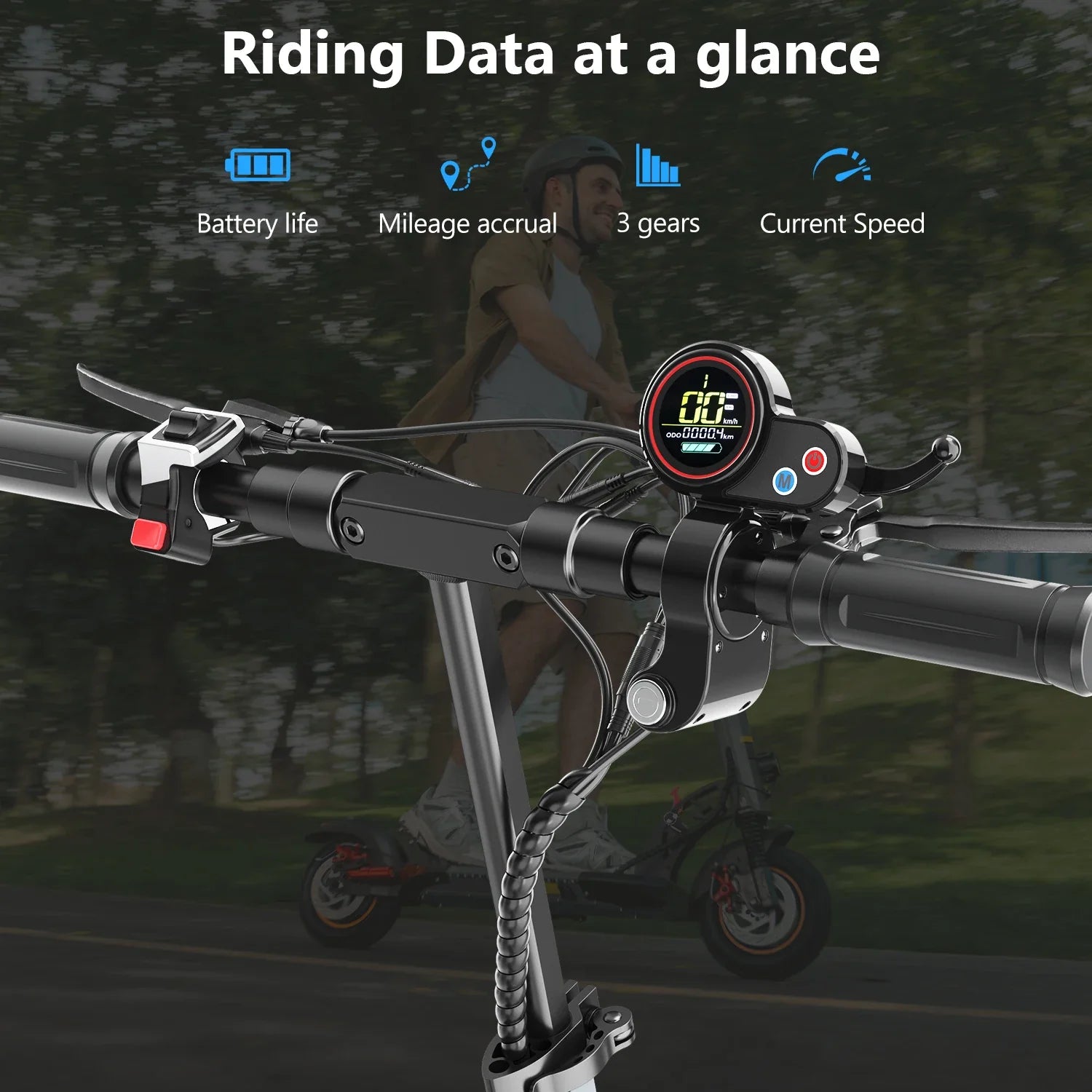 KTX-453971 Electric City Scooter, 12.5Ah Lithium Battery, 250W Motor, Max Speed 25 km/h, Full Suspension, Waterproof, Portable, Foldable