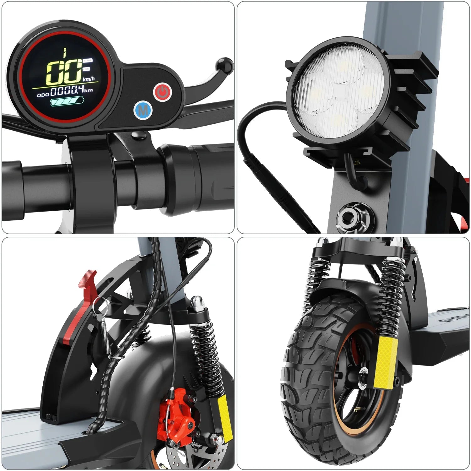 KTX-453971 Electric City Scooter, 12.5Ah Lithium Battery, 250W Motor, Max Speed 25 km/h, Full Suspension, Waterproof, Portable, Foldable
