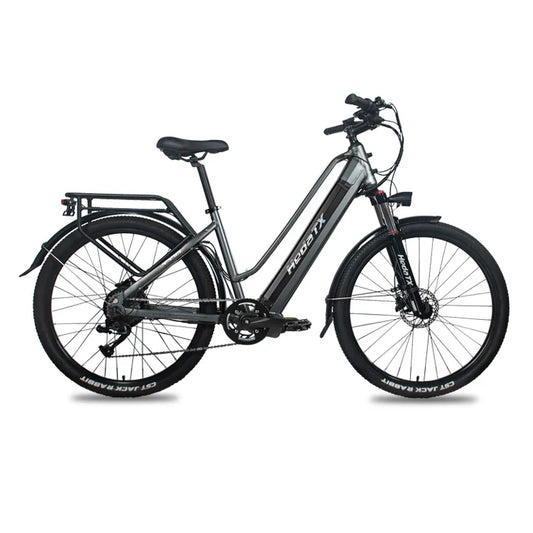 KTX-455571 Long Range 48V 19.2AH Electric City Bike with Hydraulic Disc Brakes and 9-Speed Gears