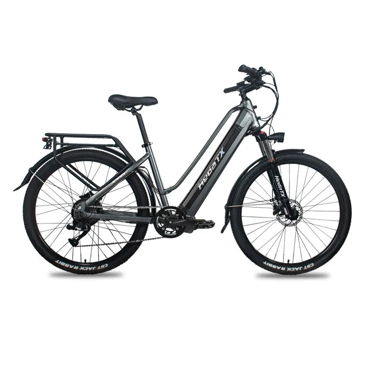 KTX-455571 Long Range 48V 19.2AH Electric City Bike with Hydraulic Disc Brakes and 9-Speed Gears