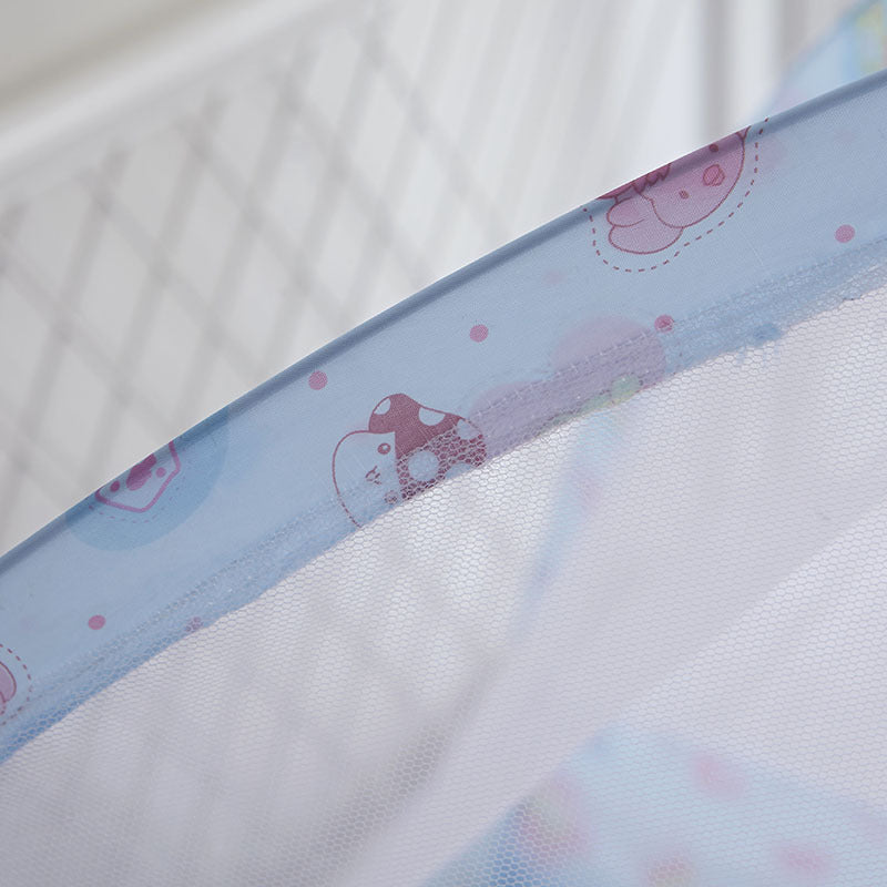 KTX-456083 Children's Foldable Yurt Mosquito Net – Anti-Mosquito Bed Curtain in Pink, Blue, Beige, and Purple (Size 80-120)