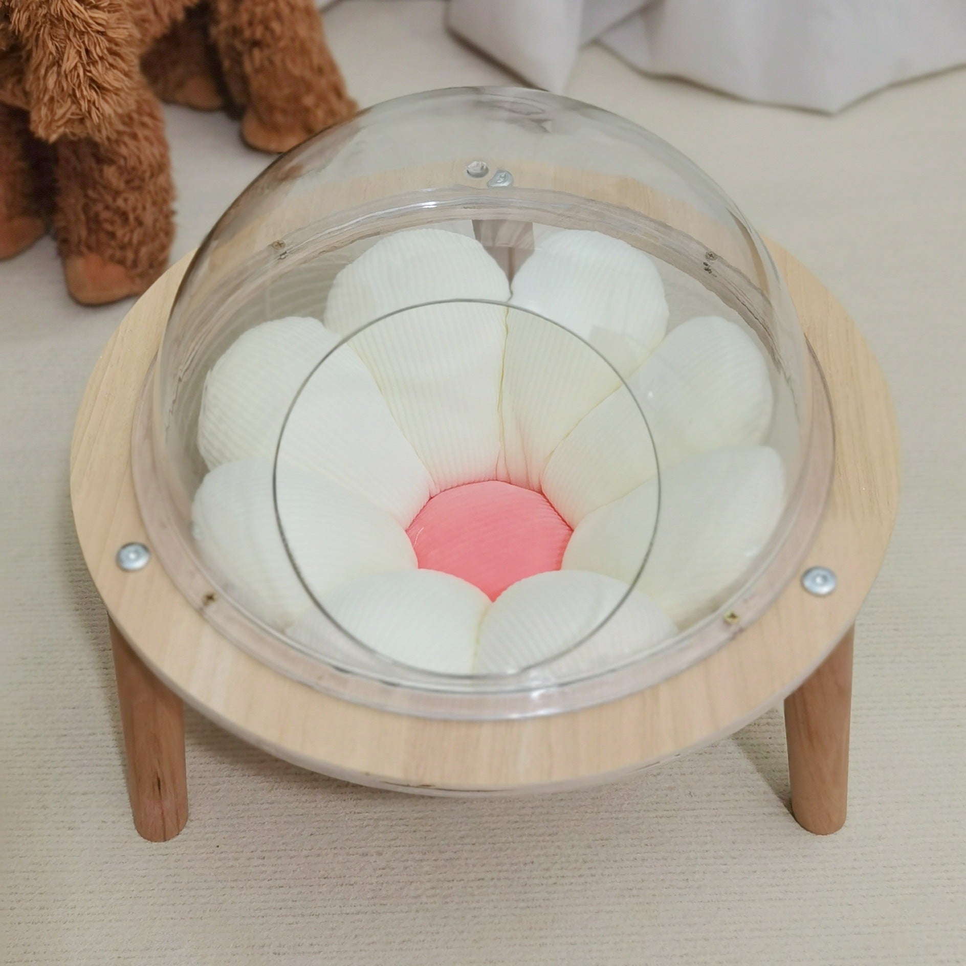 KTX-456531 Transparent Space Capsule Cat Nest with 30cm Inner Diameter