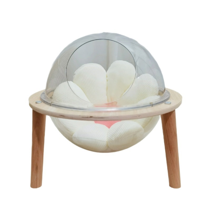 KTX-456531 Transparent Space Capsule Cat Nest with 30cm Inner Diameter
