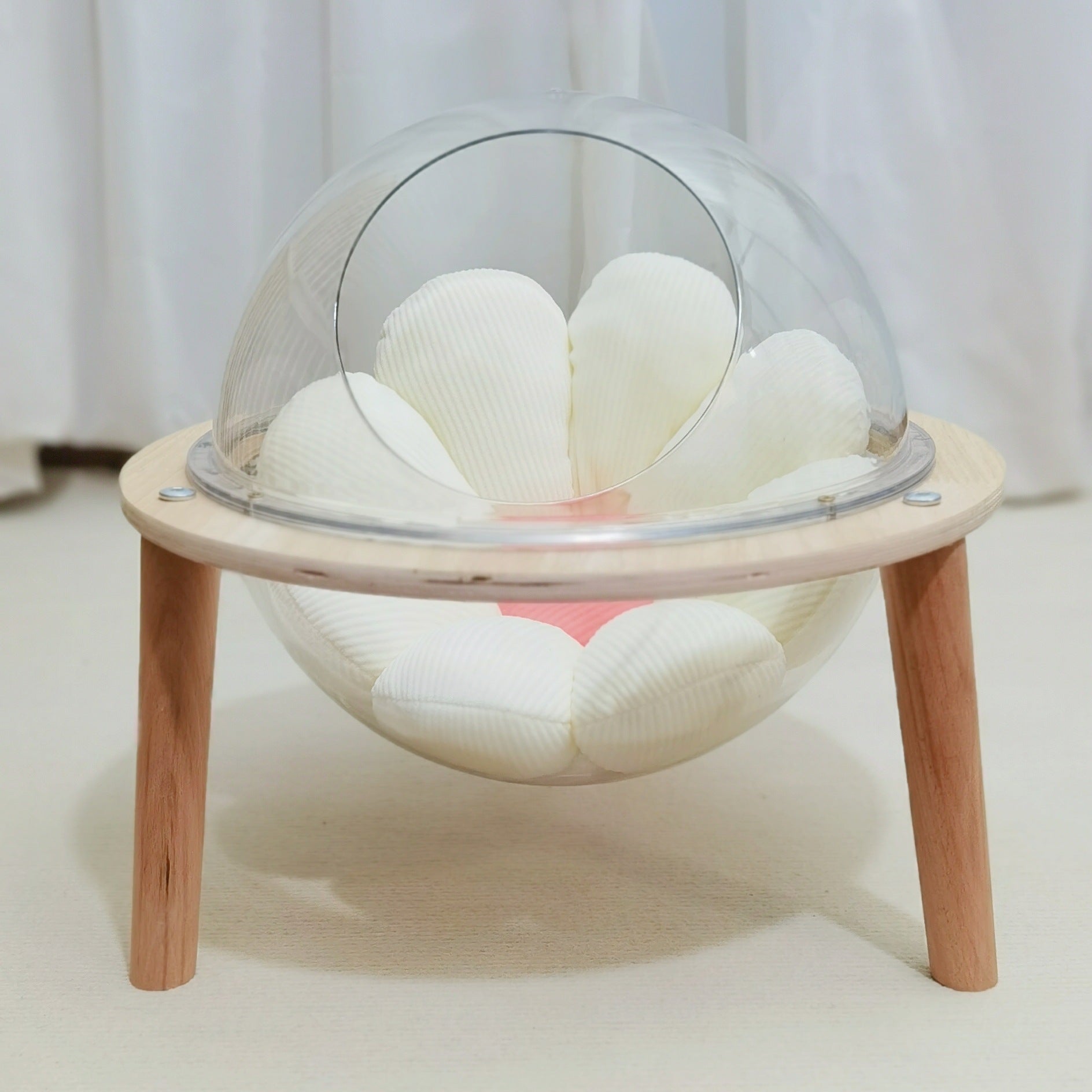 KTX-456531 Transparent Space Capsule Cat Nest with 30cm Inner Diameter