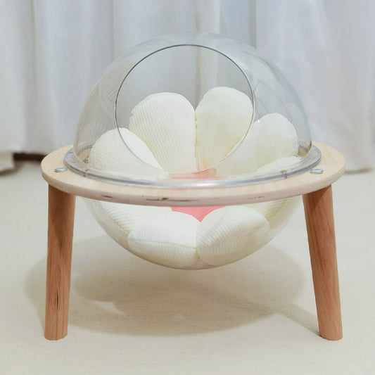KTX-456531 Transparent Space Capsule Cat Nest with 30cm Inner Diameter