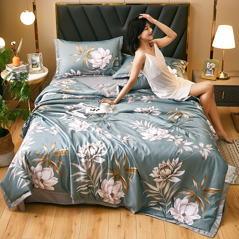 KTX-459539 Tencel Summer Air Conditioning Quilt - Ice Silk Four-Piece Set for Comfort