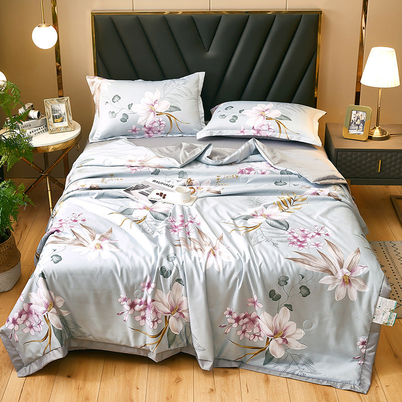 KTX-459539 Tencel Summer Air Conditioning Quilt - Ice Silk Four-Piece Set for Comfort