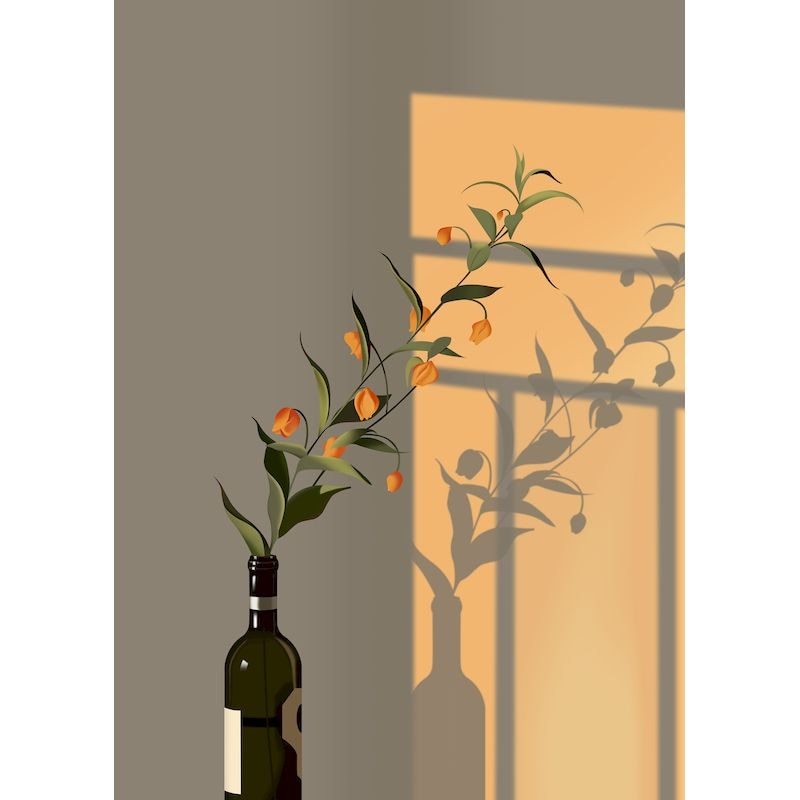 KTX-461779 Frameless Digital Oil Painting on Linen - Modern Simplicity, 20x30cm