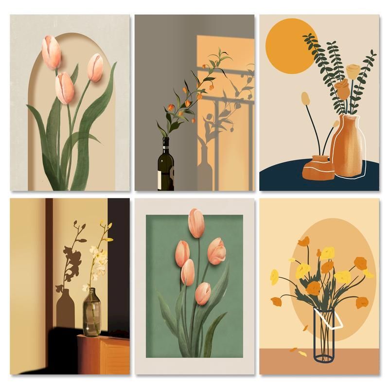 KTX-461779 Frameless Digital Oil Painting on Linen - Modern Simplicity, 20x30cm