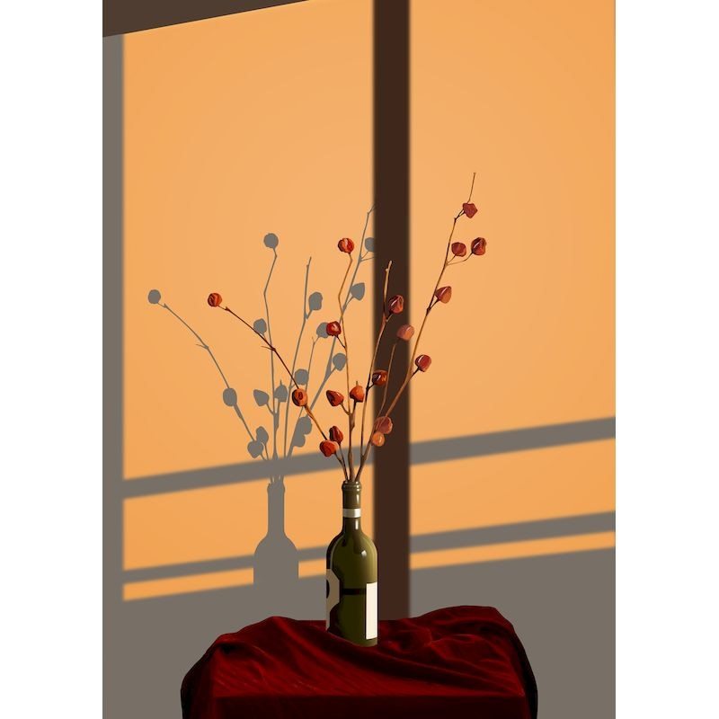 KTX-461779 Frameless Digital Oil Painting on Linen - Modern Simplicity, 20x30cm