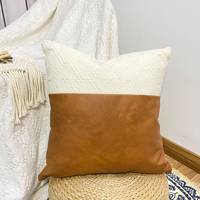 KTX-461907 Geometric Abstract Cotton Printed Tassel Pillowcase with PP Cotton Filling