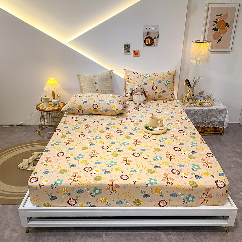 KTX-462163 Crystal Velvet Quilted Bed Cover with Lace - Geometric Pattern, 150X200-220 cm, Autumn/Winter Bedding