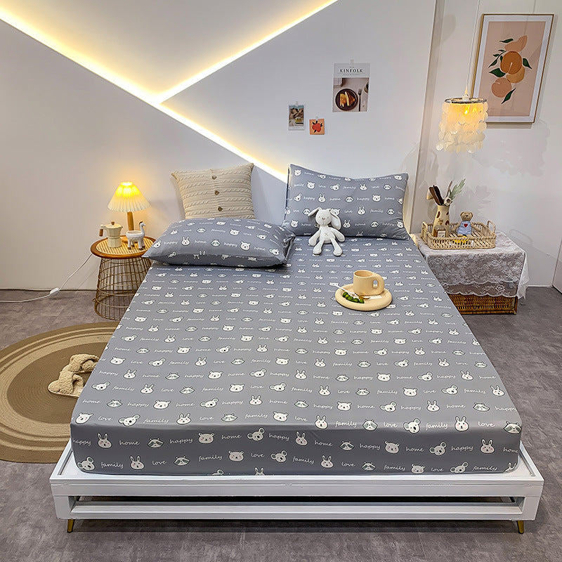 KTX-462163 Crystal Velvet Quilted Bed Cover with Lace - Geometric Pattern, 150X200-220 cm, Autumn/Winter Bedding