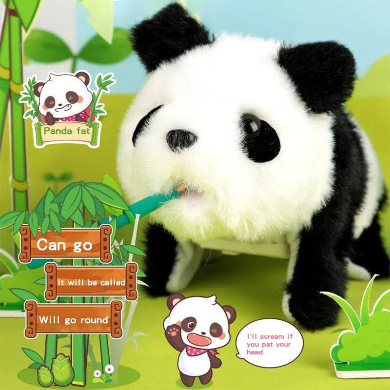 KTX-464403 Interactive Electric Plush Panda Toy for Kids - Walking Stuffed Animal Doll