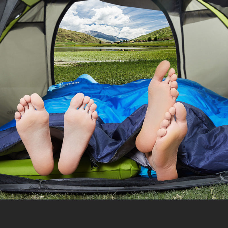 KTX-464467 Double Sleeping Bag - Thickened Warm Envelope Design for Adults - Dual Color Options Available