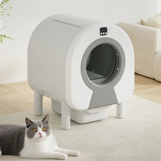 KTX-464595 Automatic Self-Cleaning Cat Litter Box with Wi-Fi Remote Control and Eco-Friendly Design