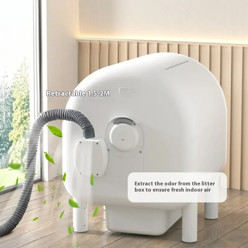 KTX-464595 Automatic Self-Cleaning Cat Litter Box with Wi-Fi Remote Control and Eco-Friendly Design