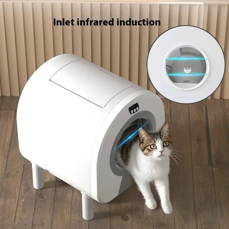 KTX-464595 Automatic Self-Cleaning Cat Litter Box with Wi-Fi Remote Control and Eco-Friendly Design