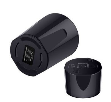 KTX-465363 Wireless Charging Cup for Cars - QI Standard, 10W Power, Includes Base and USB Output, Black