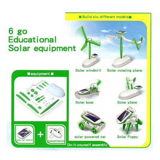 KTX-465555 6-in-1 Solar Model DIY Assembly Kit for Kids - Educational STEM Learning Toy