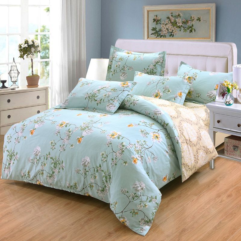 KTX-465619 Cartoon-Themed Cotton Bed Set - 4-Piece Suit for 1.2m and 1.5m Beds, 100% Cotton, 150x200 Quilt Compatible