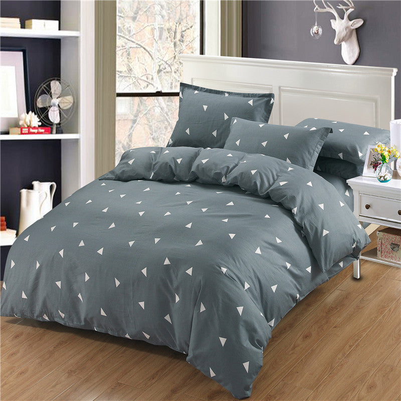 KTX-465619 Cartoon-Themed Cotton Bed Set - 4-Piece Suit for 1.2m and 1.5m Beds, 100% Cotton, 150x200 Quilt Compatible