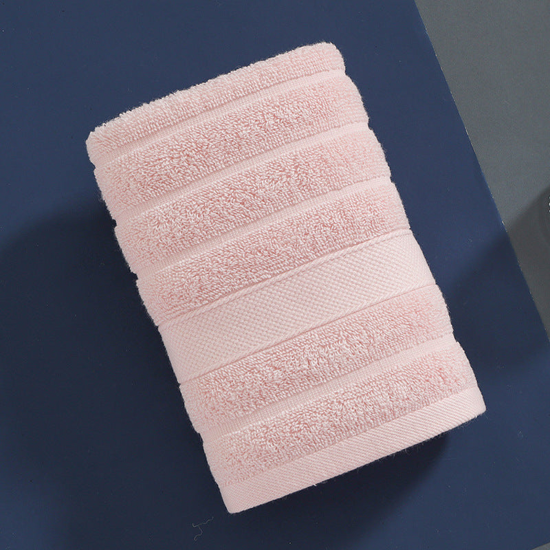 KTX-465875 Pure Cotton Hand Towel in Noble Blue, Gentleman Gray, Cherry Blossom Pink, and Pearl White