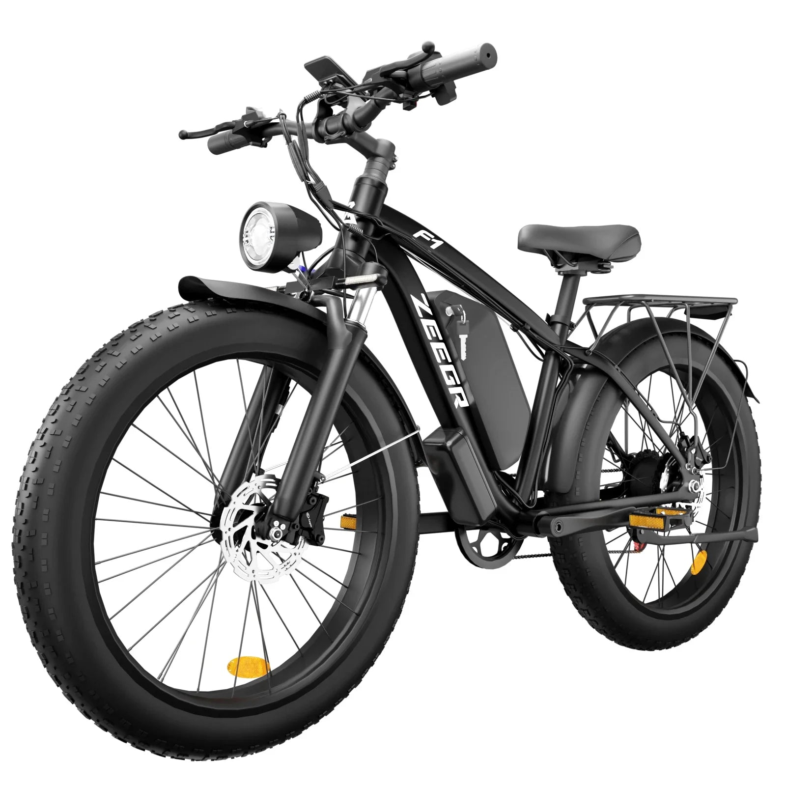 KTX-466003 26-Inch 48V 1000W Fat Tire Electric Mountain Bike with 7-Speed Gears and Hydraulic Disc Brakes