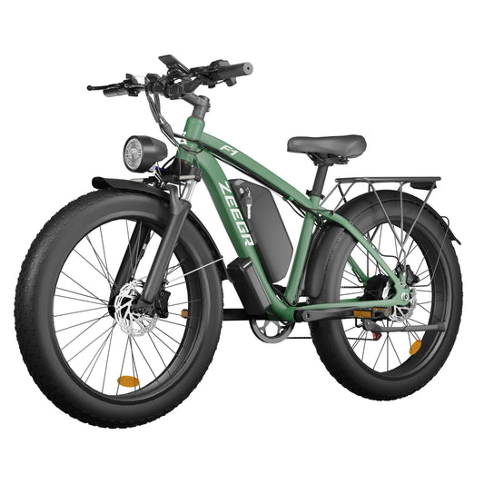 KTX-466003 26-Inch 48V 1000W Fat Tire Electric Mountain Bike with 7-Speed Gears and Hydraulic Disc Brakes
