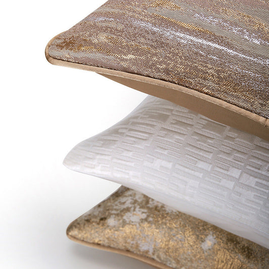 KTX-466131 Luxurious Gold Striped Pillow Covers – 30x50cm, 45x45cm & 50x50cm Polyester Cushions
