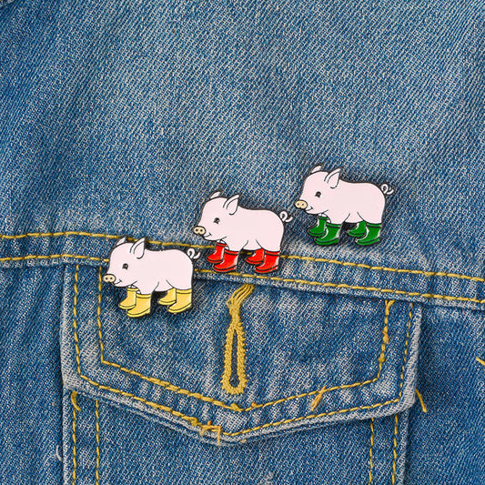 KTX-466387 Charming Animal-Themed Alloy Cartoon Brooch for Unisex Styling