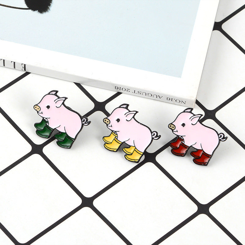 KTX-466387 Charming Animal-Themed Alloy Cartoon Brooch for Unisex Styling
