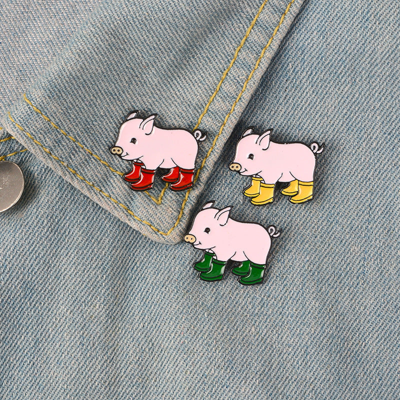KTX-466387 Charming Animal-Themed Alloy Cartoon Brooch for Unisex Styling