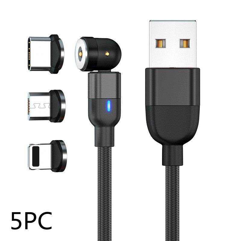 KTX-466515 Three-in-One Magnetic Charging Cable with 540° Suction and 1m Length