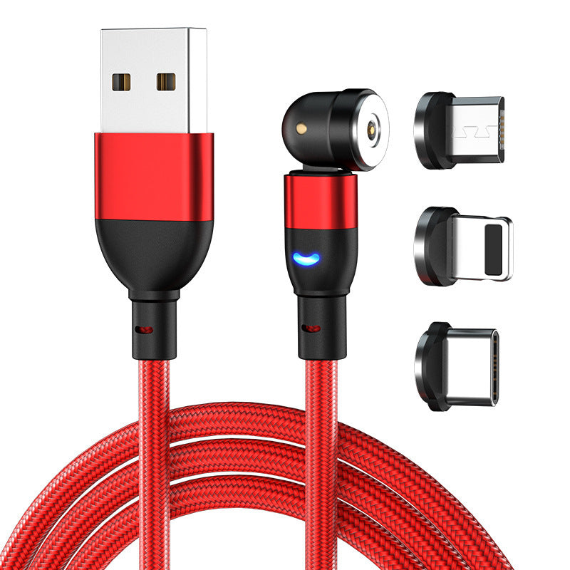 KTX-466515 Three-in-One Magnetic Charging Cable with 540° Suction and 1m Length