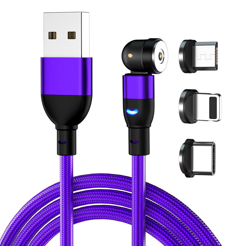 KTX-466515 Three-in-One Magnetic Charging Cable with 540° Suction and 1m Length