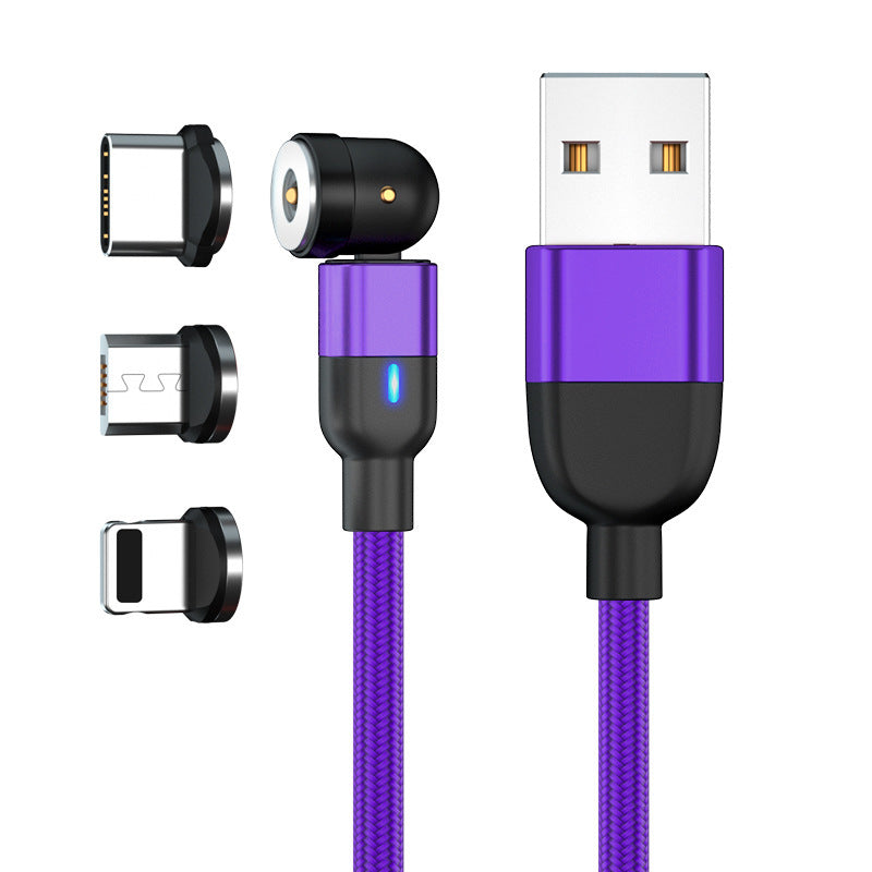 KTX-466515 Three-in-One Magnetic Charging Cable with 540° Suction and 1m Length