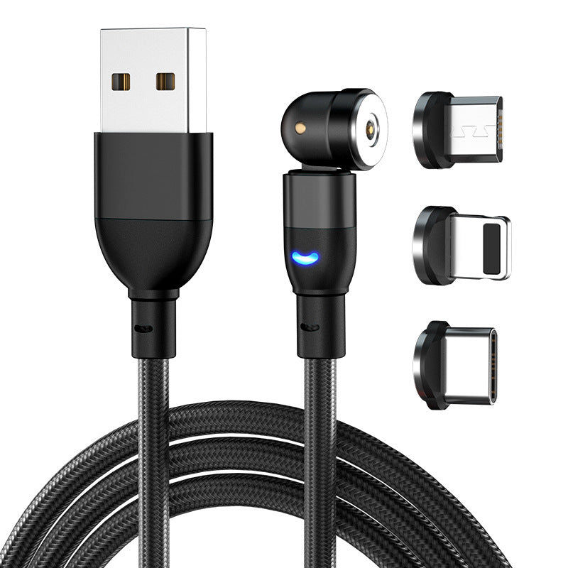 KTX-466515 Three-in-One Magnetic Charging Cable with 540° Suction and 1m Length