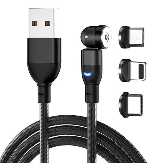 KTX-466515 Three-in-One Magnetic Charging Cable with 540° Suction and 1m Length