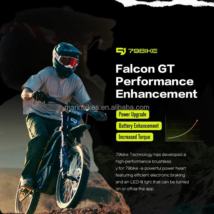 KTX-467155 High-Performance Electric Dirt Bike with 72V 16.8KW Mid Motor and 120km Range for Adults