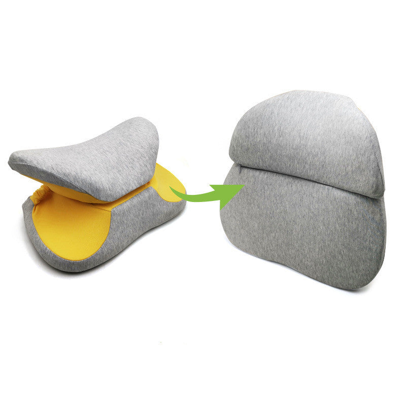 KTX-467283 Memory Foam Lumbar Pillow for Car and Student Relaxation - 38x15cm Spandex Cover