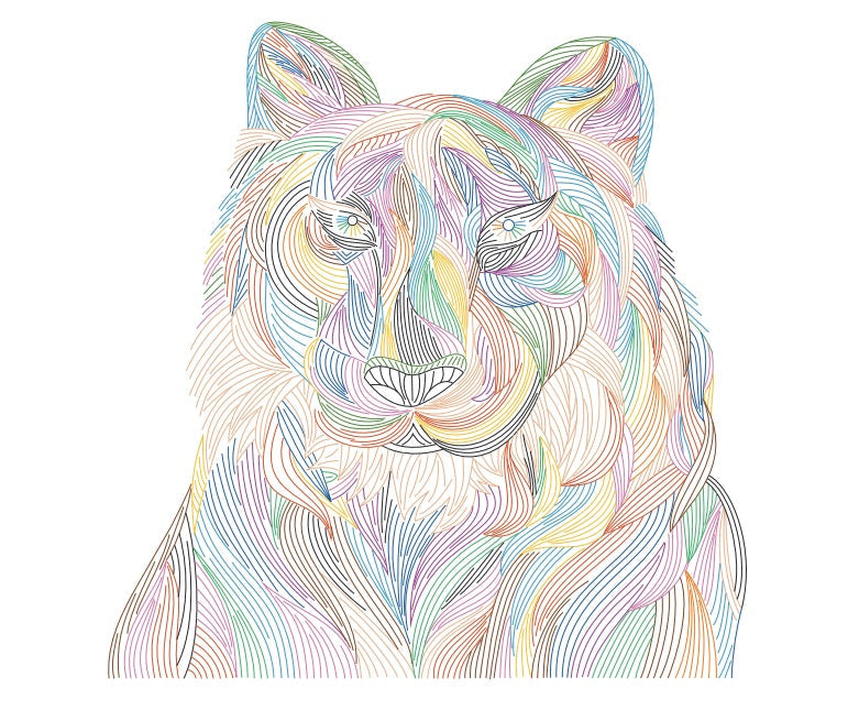 KTX-467283 Quilled Paper Art Kit with Tools for Creative Handmade Animal Ornaments 20x25cm & 30x38cm