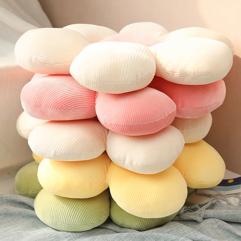 KTX-467411 Sunflower Petal Chair Cushion - Plush Futon Pillow in Various Colors
