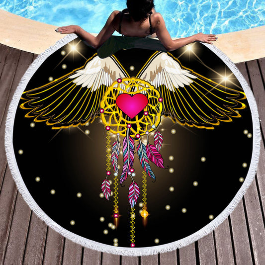 KTX-468179 Superfine Fiber Beach Towel Made of Durable Polyester Fiber, 100% Absorbent and Quick-Drying