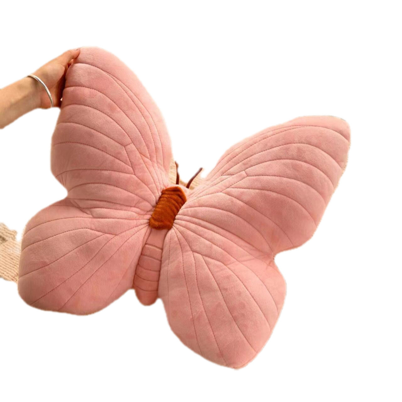 KTX-468563 Soft Pink Butterfly and Moth Pillow 30cm Cushion for Youth
