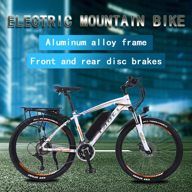 KTX-469075 26-Inch 21-Speed Electric Mountain Bicycle with 36V 350W Lithium Battery and Disc Brakes