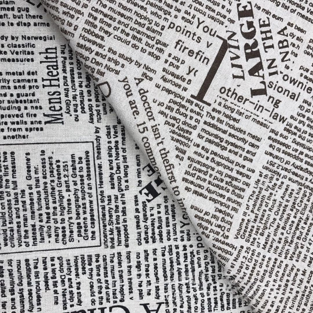 KTX-469587 Digital Printed Linen Cotton Fabric - Two-Tone Floral Design, 55% Linen, 45% Cotton, 310 g/㎡, 152 cm Width, 10 m Length