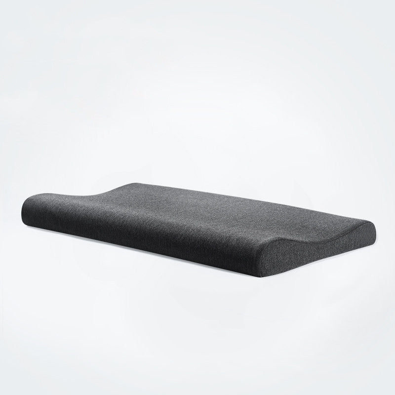 KTX-469587 Memory Foam Children's Low Pillow with Long-Staple Cotton Cover - Sky Blue Rectangular Design