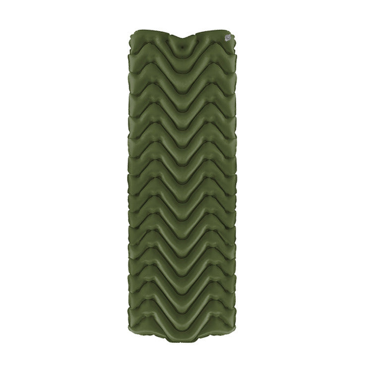 KTX-469587 Ultra-Light Portable Inflatable Sleeping Pad - Moisture-Proof Nylon Cushion for Camping (181 x 61 x 6.3 cm)